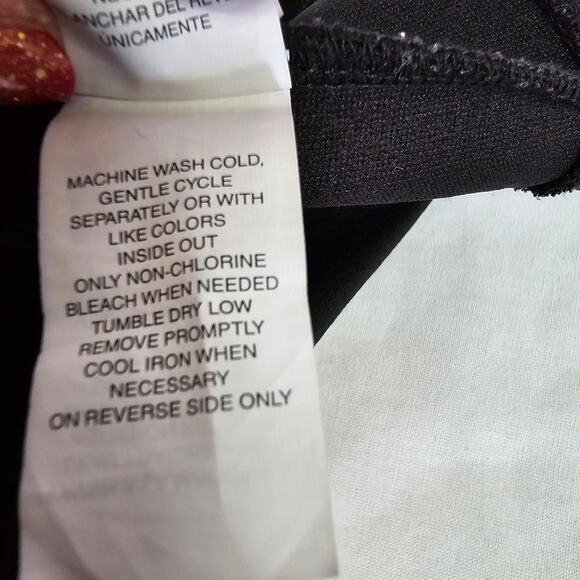 Children's Place Black Sleeveless Hi-Lo Dress With Rhinestones Girl's 7/8 - Picture 6 of 9